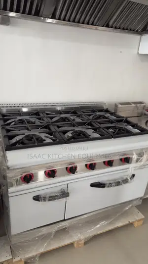 6 Burner Industrial Gas Cooker With Oven