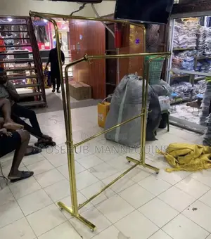 Double Gold Hanger Rack for Heavy Garment