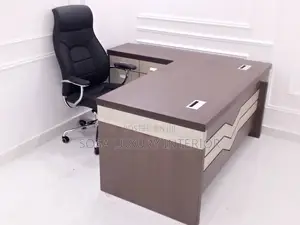 Premium Imported Luxury L-Shaped Executive Office Desk With Chair