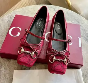 Luxury Gucci Ballerina Flat*Brown and Burgundy Fully Boxed Size:37-42