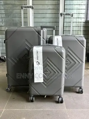 High Quality Solid Goodpatner Set of 3 Rubber Luggage Traveling Box