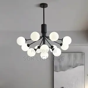Modern Designer Minimalist Glass Ball Pendant Lamp Living Room