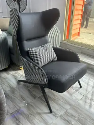 New Black Wingback Armchair