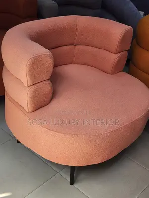 Orange Fabric Armchair