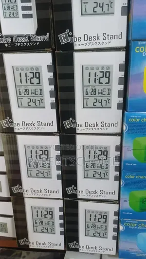 Pen Stand With Digital Clock/Room Thermometer