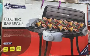 Portable Electric Barbecue Grill. (Flameless, Easy Home Use)