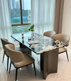 Luxury Marble Top Dining Set by 6 B30
