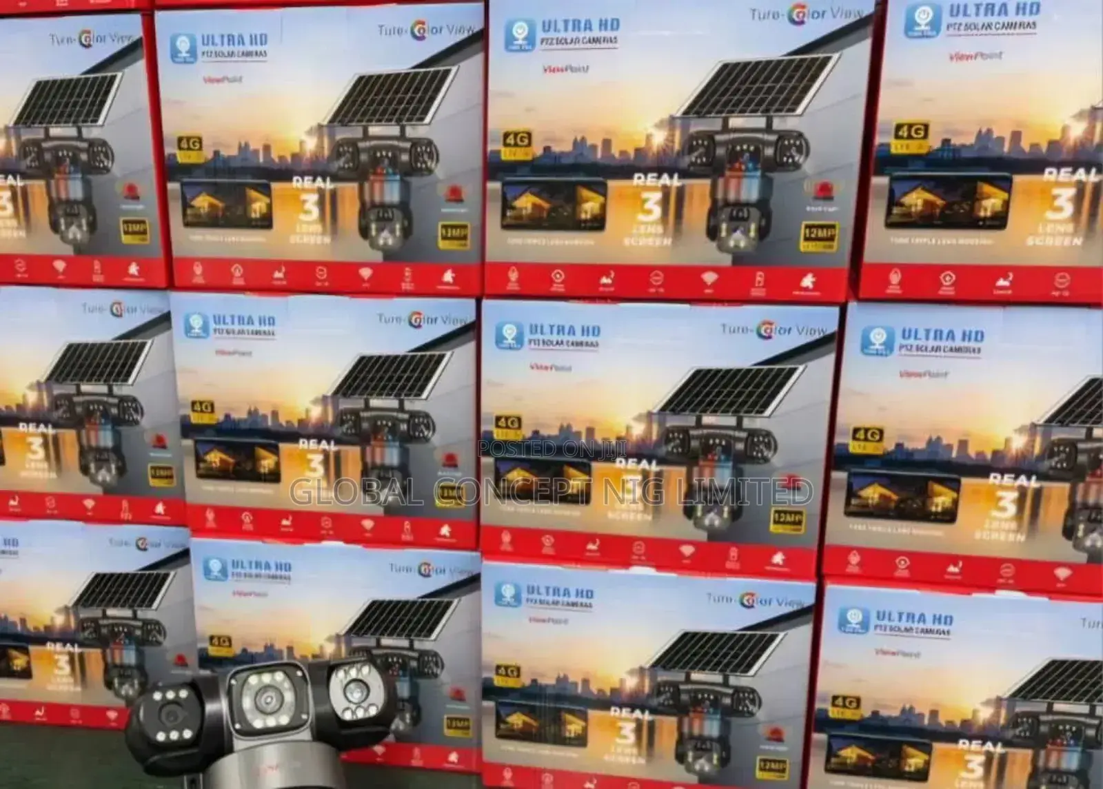 Triple Lens Solar Powered Camera