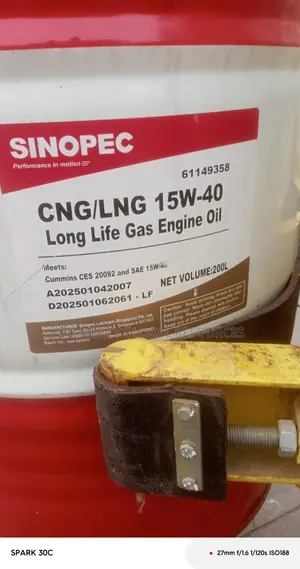 Sinopec CNG/LNG 15w-40 Long Life Gas Engine Oil