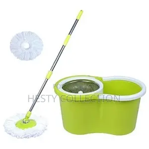Roto Spin Mop Extendable Spin Mopping Stick and Bucket