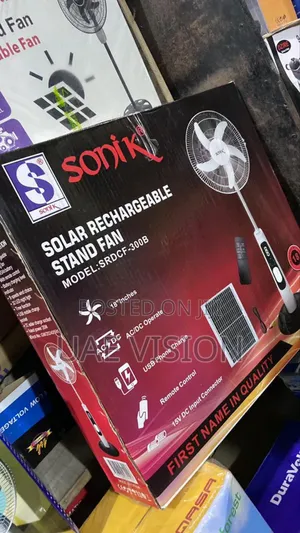18inches Sonik Solar Rechargeable Fan Without Panel High Quality