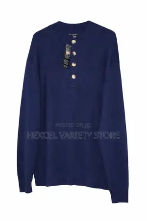 Men’S Navy Blue Knitted Sweater
