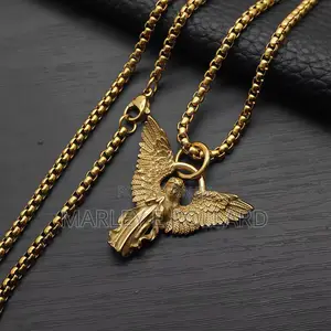 Gold Plated Quality Steel Non Tarnish Necklace Silver Gold Pendant