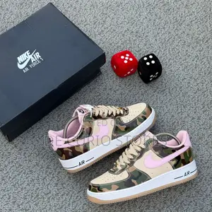 High Quality Nike Airforce 1 Camo/Pink Sneakers Sizes: 38-45