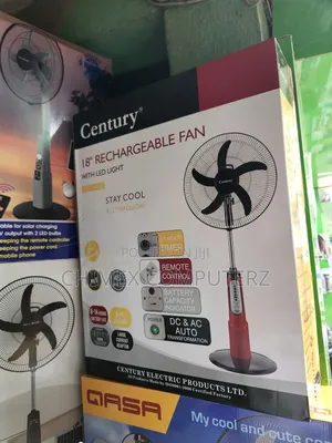18" Century Rechargeable Fan With 5 Blades