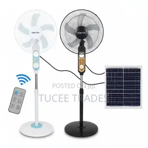 Qida Solar Rechargeable Standing Fan With Solar Panel