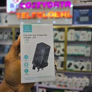 Usams 67w Gan 3-Port Fast Charger (Model Cc279)