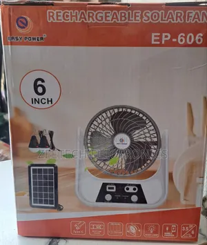 Easy Power 6" Rechargeable Solar Fan