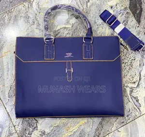 Hermes Leather Laptop Bag Available in Blue and Brown