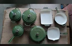 S.Jade 11pcs Heavy Duty High Quality Cast Iron Cookware Set W/Fry Pan