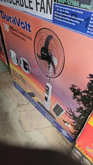 Duravolt Rechargeable Solar Fan With Panel