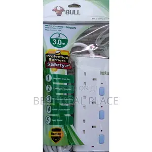 Heavy Duty 3000w Safety Trailing Socket 13a Plug