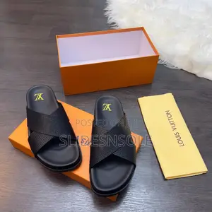 Louis Vuitton Waterfront Perforated Cross Slides