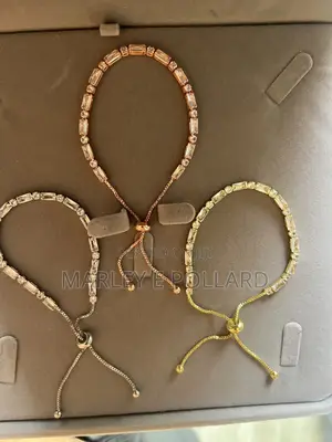 Baguettes Cz Tennis Rope Gold Silver Bronze Plated Bracelet