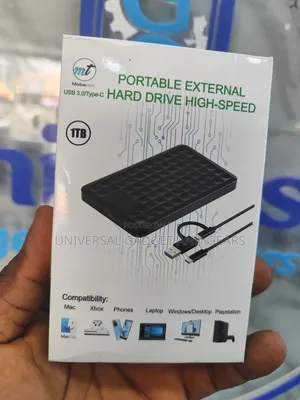 Modustech 1tb Portable External HDD Usb 3.0/Type-C – Slim High-Speed