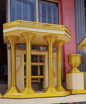 Golden Color Church Pulpit Set