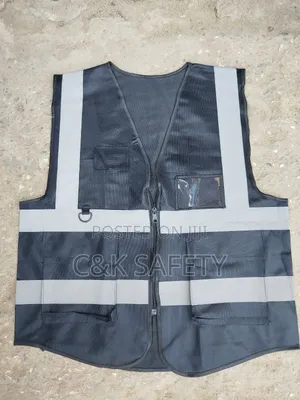 Black Reflective Jacket With Pockets