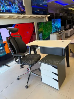 Exclusive Ergonomic Office Chair With Table and Drawers