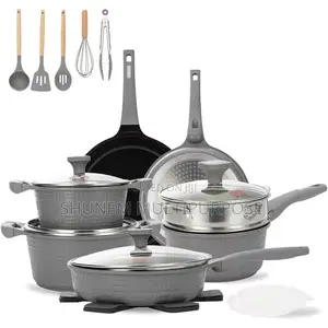 Ucclife 22pcs Pots and Pans Set Non Stick Induction Cookware Set