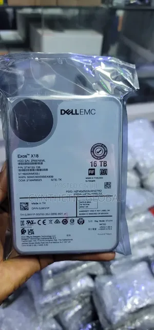 Dell Emc Exos X18 16tb Enterprise Hard Drive (Model:St16000nm002j)
