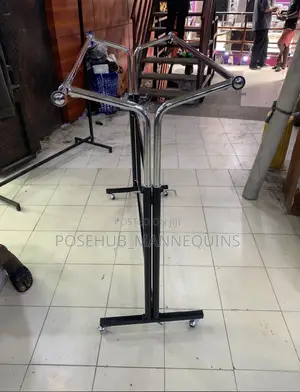 Black and Sliver Double Hanger Rack