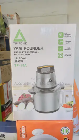 Trifone Yam Pounder and Multifunctional Food Machine 15l Bowl