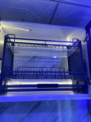 80cm Gray Pull Down Plate Rack
