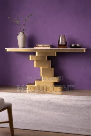 Premium Console Table With Gold Finish – Elegant Home Decor