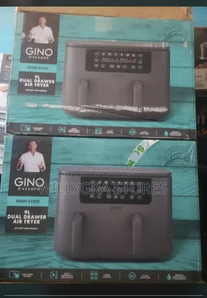 Gino d'Acampo Grey 9l Dual Drawer Air Fryer