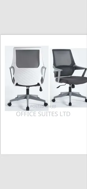 Grey/White Swivel Egornomic Mesh
