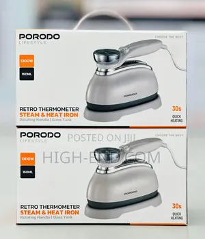 Porodo Lifestyle Retro Thermometer Steam Heat Iron - 1300w