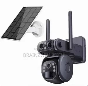 Ubox 6mp Wireless Solar Camera Dual Lens PTZ Solar Panel Camera 4g