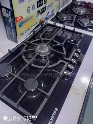 Polystar Built-in Gas Burner 5+0 Black Colour