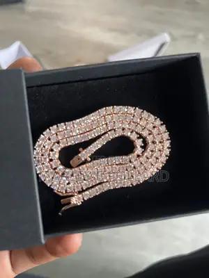 Rose Gold Cz Stones 14kt Gold Plated Tennis Luxury Necklace