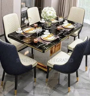 Stylish Marble Top Dinning Table and Chairs