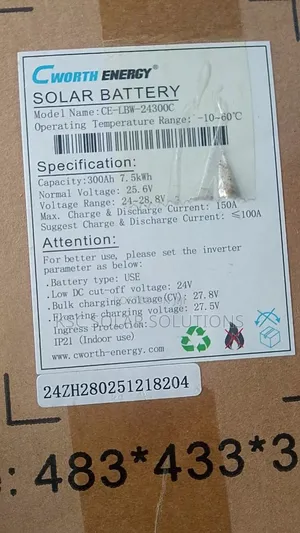 7.5kwh 300ah 24v Cworth Lithium Battery