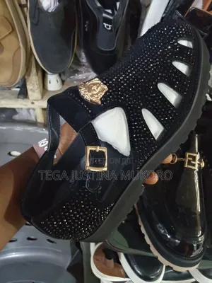 High Quality Stylish Versace Glittering Studded Sandals