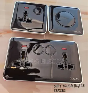 Soft Touch Black Body Switches And Socket