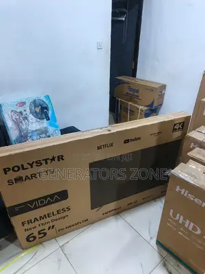 65” Polystar Smart Tv With Borderless Display Design