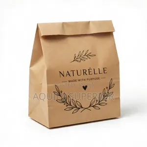 A4 Medium Craft Brown Paper Bag No Handle Landscape,110gsm, Print